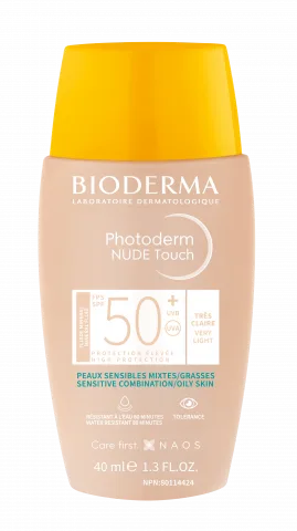 Photoderm Nude Touch (Clair) SPF 50 (Anti Brilliance Oil Control 8hrs.) واقي شمس يدوم 8ساعات وضد
اللمعان دو ملمس ناعم